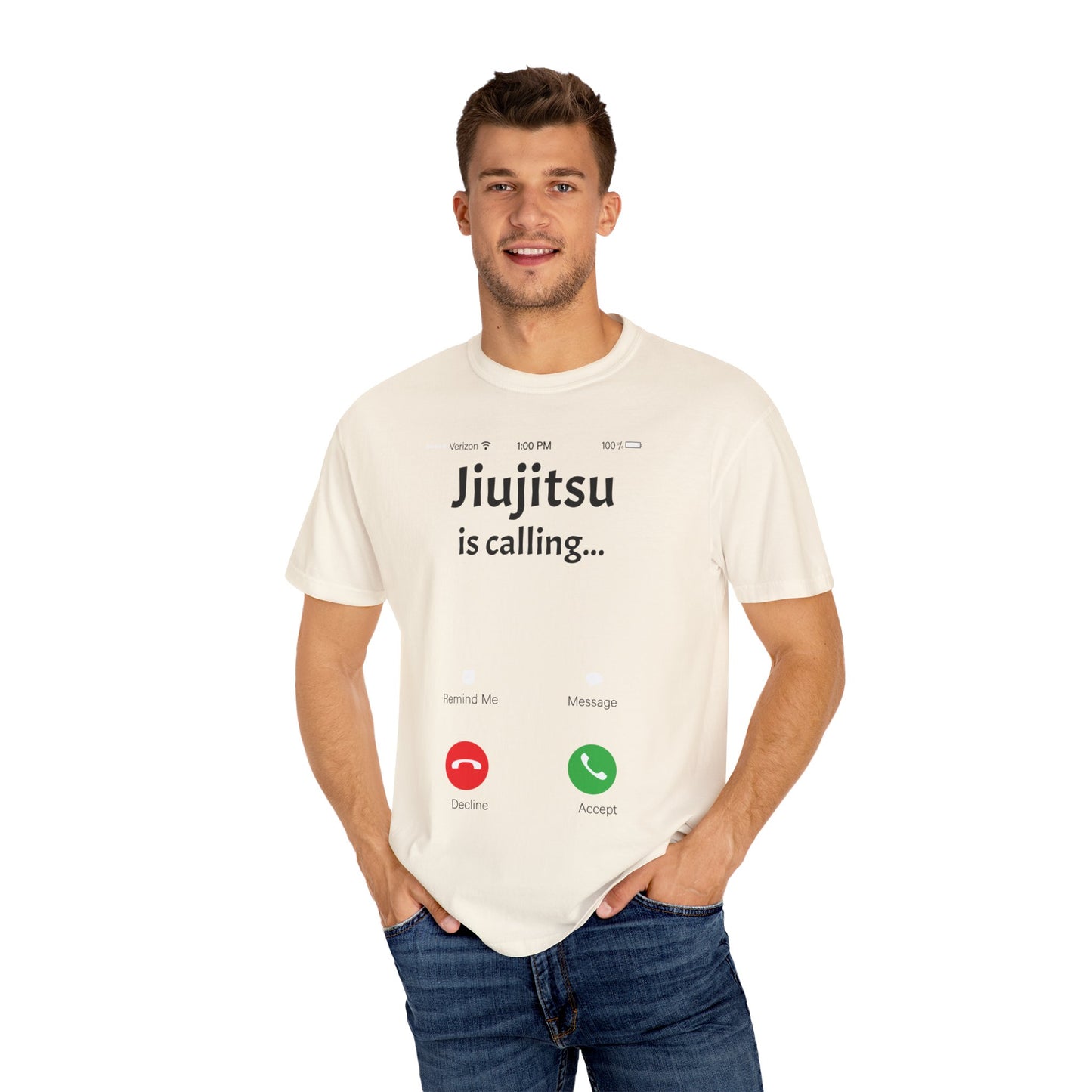 JIUJITSU IS CALLING Unisex Garment-Dyed T-shirt