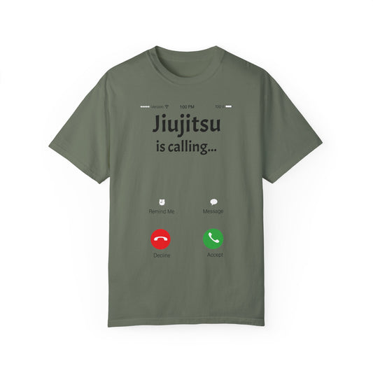 JIUJITSU IS CALLING Unisex Garment-Dyed T-shirt